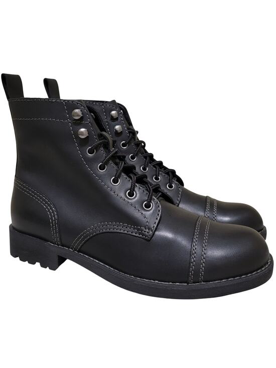 Eastland Men Jayce Cap Toe Combat Ankle Boots Size US 9M Black Leather